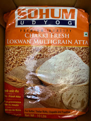Sohum Udyog Chakki Fresh Lokwan Multigrain Atta 4.5Kg (10 lbs)