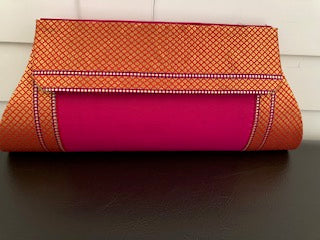 Damru Clutch Dark Pink